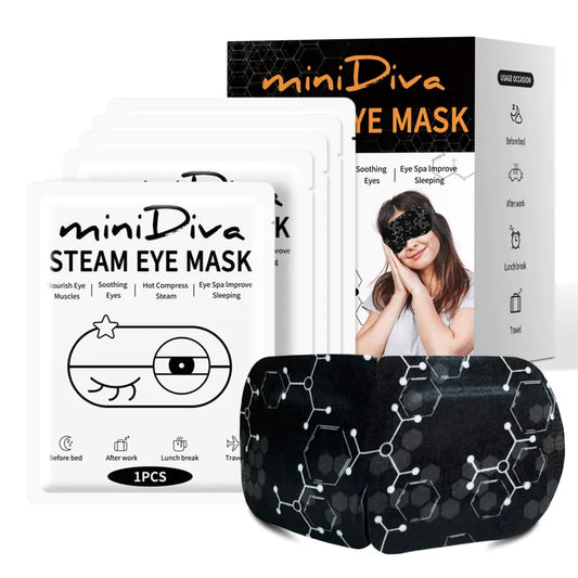 Minidiva Steam Eye Mask for Dry Eyes 30Pcs Self Heating Spa Warm Eye Mask Relax Sleep Mask Disposable Heated Eye Mask for Dark Circles Eye Fatigue Relieve Stress Eye Fatigue (Graphene)